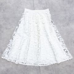 未使用級】定価5万 ルルウィルビー ブラインドフラワーフレアスカート