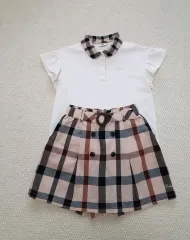 DAKS Little CHECK カラーTシャツ＋キュロット 140のサムネイル