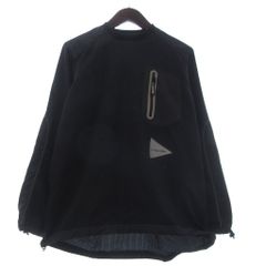 and wander ベンチレーションプルオーバーシャツ、ブラック、サイズ3 and wander ベンチレーションプルオーバーシャツ、ブラック、サイズ3
