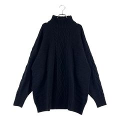 【美品】 REPRESENT / リプレゼント | ハイネック ケーブル ニット | M | ブラック | メンズ