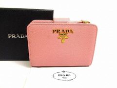 未使用✨箱付 プラダ サフィアーノレザー メタルロゴ 二つ折り財布 
