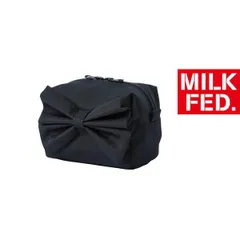 ミルクフェド ポーチ milkfed MILKFED. RIBBON POUCH コスメポーチ 黒 ブラック トラベルポーチ 赤 レッド リボン バッグチャーム ガジェットケース マルチケース ブランド 可愛い レディース ナイロン 103262054001のサムネイル