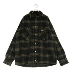 【美品】 REPRESENT / リプレゼント | Tartan Wool Overshirt フランネルシャツ | M | ブラック/ベージュ | メンズ