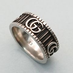 美品/19号】GUCCI グッチ ダブルG アラベスク リング シルバー925