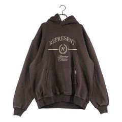 【新品】 REPRESENT / リプレゼント | CREST HOODIE ロゴ 刺しゅう パーカー | M | ブラウン | メンズ