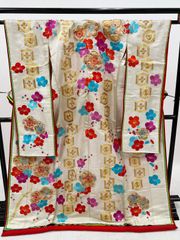 琉球紅型 打掛 青 舞台衣装 お仕立て品 沖縄舞踊 紅型着物　松竹梅 琉球紅型 打掛 青 舞台衣装 お仕立て品 沖縄舞踊 紅型着物 松竹梅