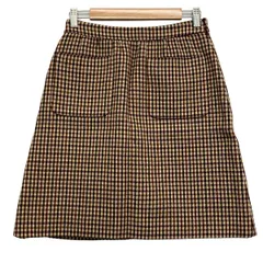 miumiu(ミュウミュウ) スカート サイズ42 M レディース美品  - ベージュ×ボルドー×マルチ ひざ丈/チェック柄のサムネイル