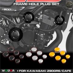 카와사키 Z900RS / CAFE 2018-2025 프레임 홀드 플러그 세트 프레임 캡 세트 기계 가공 프레임 플러그 프레임 클리