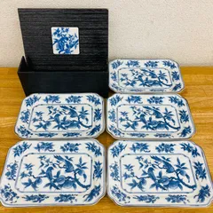 陶器 皿 5枚セット 鳥 花のサムネイル