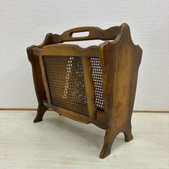 希少 パリ雑貨屋 アンティーク小物入れ マガジンラック 彫刻 透かし