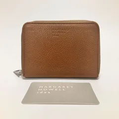 H479  未使用 マーガレットハウエルアイデア MARGARET HOWELL idea 折り財布 財布 　二つ折り財布　レディース 本革　レザー　牛革　キャメル かわいい　おしゃれ　コンパクト 小銭入れ ラウンドファスナーのサムネイル