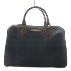 ポロ ラルフローレン POLO RALPH LAUREN ミニボストンバッグ ハンドバッグ ブラックウォッチ PVC レザー グリーン /YO28 ■GY18のサムネイル
