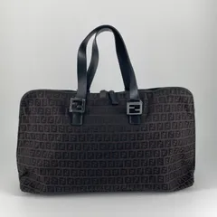 FENDI(フェンディ)　ズッキーノ柄　トート　バッグ　ブラックのサムネイル