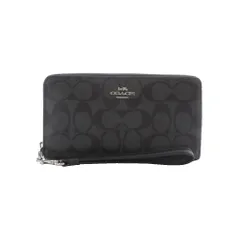 コーチ COACH 長財布 ラウンドファスナー 小銭入れ 札入れ 黒 ブラック モノグラム柄 ジップアラウンド C4452 /RI ■OS ■GY18