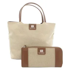 ギラロッシュ Guy Laroche キャンバス ハンドバッグ 財布 セット ベージュ 茶 ブラウン /SC ■GY99のサムネイル