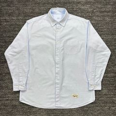 極美品 SEQUEL SQ-25SS-SH-02 OXFORD FLYFRONT SHIRT BLUE M