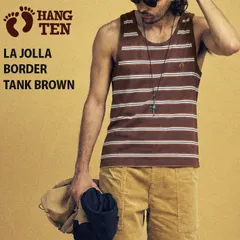 タンクトップ HANG TEN ハンテン LA JOLLA BORDER TANKTOP BROWN  メンズ カリフォルニア州サンディエゴ発祥のサーフブランドのサムネイル