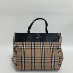 美品✴︎バーバリーロンドン/ノバチェック柄キャンバストートバッグ 