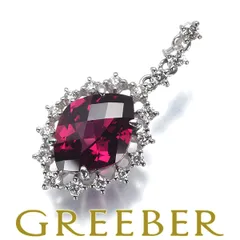 TASAKI タサキ ペンダントトップ ロードライトガーネット 3.69ct ダイヤ ダイヤモンド 0.35ct 揺れる K18WG #195530のサムネイル