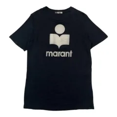 イザベルマラン Isabel Marant ブラック カルマン リネン ロゴ Tシャツ Sのサムネイル
