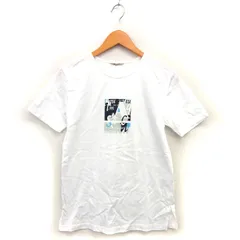 アクアスキュータム AQUASCUTUM ロゴプリント カットソー Tシャツ ラウンドネック コットン 綿 透け感 スリット 半袖 9 白 ホワイト /NT28のサムネイル