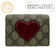 ayukao様専用】GUCCI ハート型ロゴ 二つ折り財布 GGスプリーム - メルカリ