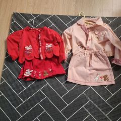 メゾピアノアウター☀︎ピンクフリース☀︎デニムスカートセット 