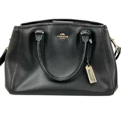 186005 現状品 COACH コーチ 2Way ショルダーバッグ ハンドバッグ レザー ブラックのサムネイル