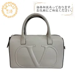 Valentino Garavani ヴァレンティノガラヴァーニ ミニボストンバッグ ストラップ 2WAY レザー ハンドバッグ ホワイト レディースのサムネイル