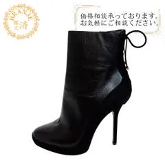 Christian Dior クリスチャンディオール M1 0512 レザー ブーティ ブラック レディースのサムネイル