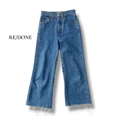 RE/DONE Wide Leg Crop デニムパンツ 26 ワイド クロップド USA製 ボタンフライ 6JU004のサムネイル