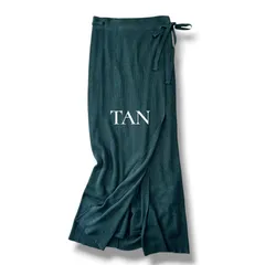 TAN SOFT SHINY WRAPPED SKIRT ラップスカート ラメ ニット ロング 日本製 6JU007のサムネイル
