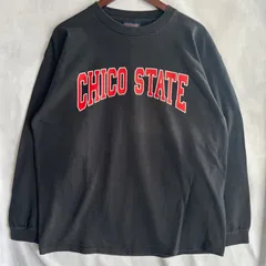 B3767 90's JanSport "CHICO STATE" カレッジ 長袖Tシャツ 黒 XL ジャンスポ 古着のサムネイル