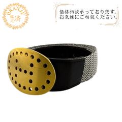 激レア‼️HERMES エルメス Hバックル レザーベルト ブラック ゴールド