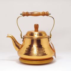 島本製作所 SS コッパーケトル 木製ハンドル 純銅槌目やかん 薬缶 1.8L
