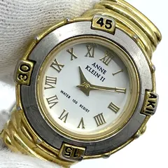 動作未確認　ANNE KLEIN II　アンクライン　クォーツ腕時計　白文字盤　バングルウォッチ　レディース　10/753Hのサムネイル