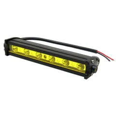 LED ワークライト 作業灯 ライトバー 12V 24V イエロー レンズ 3000k 7インチ 補助灯 オフロード 汎用 トラック フォークリフト 重機 船舶 ガレージ バーライト ライト バー 倉庫作業 黄色 フォグ ランプ キャンプのサムネイル