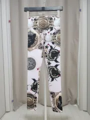 UTAA 白 ピンク レギンス パンツ (虎 星 ムーン 柄) 新品のサムネイル