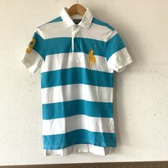 Polo by Ralph Lauren 青白ストライプ ポロシャツ XS165 - メルカリ