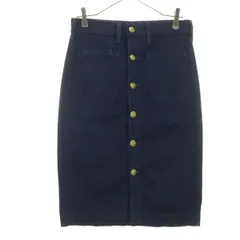 POLO RALPH LAUREN ポロラルフローレン ミディ丈 デニムスカート 2 ネイビー系 レディース 古着のサムネイル