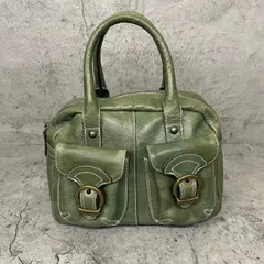 希少　美品　Dakota ダコタ　ハンドバッグ　ダブルポケット　ゴールド金具　レザー　緑　グリーンのサムネイル