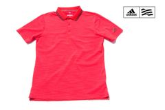 Adidas Golf, used, Ultimate Textured Short-Sleeve Polo Shirt, Men's Golf Wear, SP Red