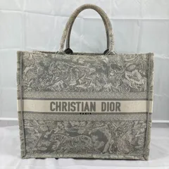 Christian Dior(クリスチャン・ディオール）ブックトート  トワルドゥジュイ　ラージ　トートバッグ　グレー