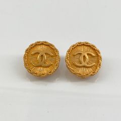 極美品 CHANEL シャネル 溶岩 ココマーク イヤリング 93A パール 