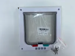 얇은 캣도어 및 창문용 쇼지와 호환 가능, 4방향 잠금장치가 있는 안전 설계, 비바람에 잘 견디는 펫 덤프트럭 (얇은 문/벽걸이 가능, M은 19.7 x 19cm) [병행 수입 제품]