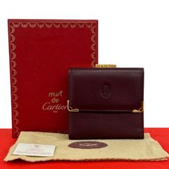 極美品】カルティエ Must de Cartier 二つ折り財布 ボルドー - メルカリ