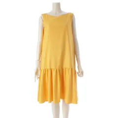 フォクシー ニューヨーク 23年 パームビーチ Dress Palm Beach ノースリーブ ワンピース ドレス 43607 イエロー 40【中古】