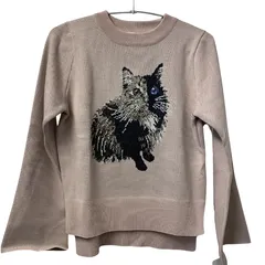FUR FUR キメラキャットセーター　ピンクのサムネイル