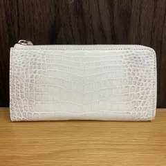【極美品】FETE DU CITRON クロコダイル L字ファスナー長財布 ホワイト