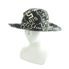 샤넬 CHANEL 02SS 버킷 모자 코튼 모자 코코 마크 NO.5 로고 총 무늬 58 블랙 블랙 ■GY18 / MQ ■OH
